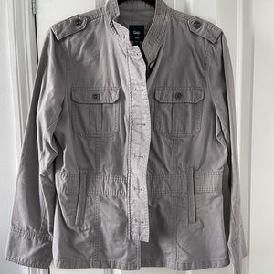 Gap Grey utility jacket size Large